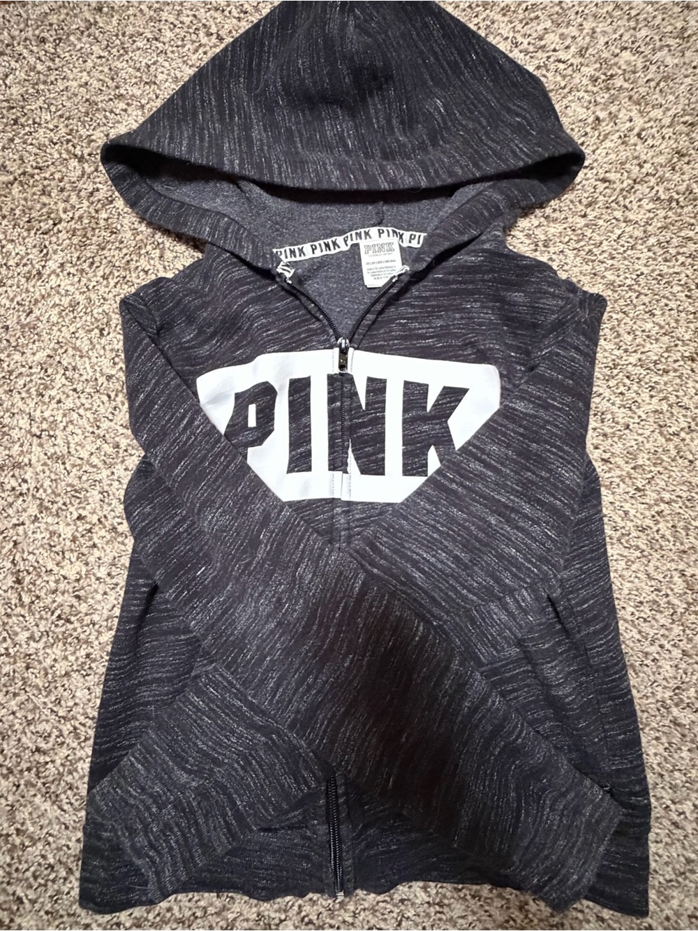 PINK Victoria's Secret Black Zip Hoodie